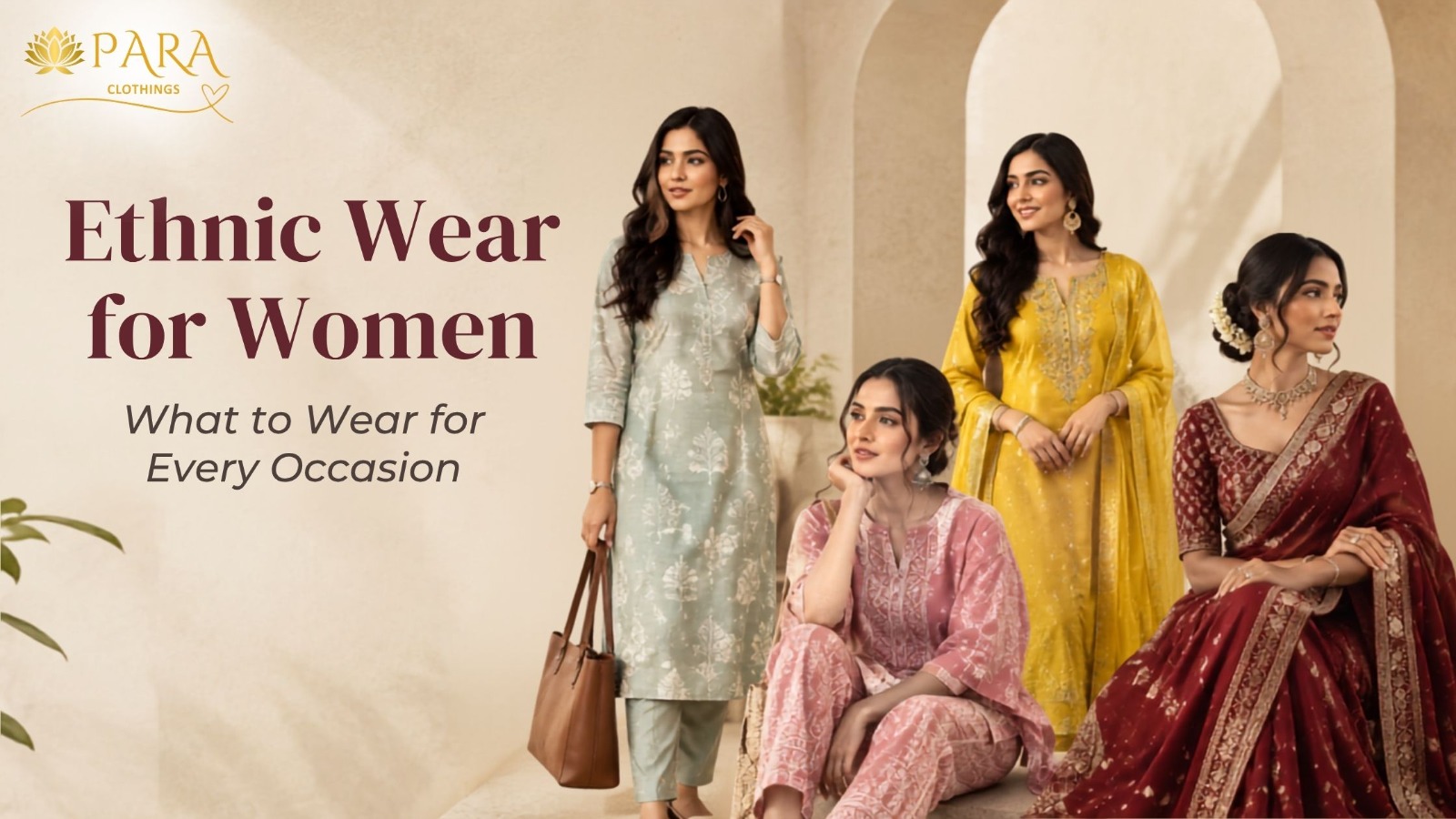 Ethnic wear for women for every occasion featuring elegant traditional outfits