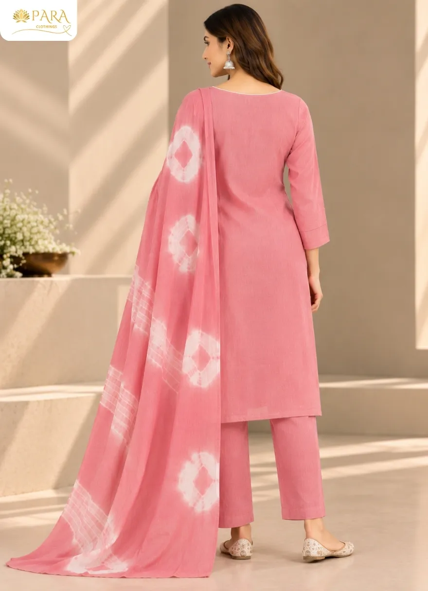 Pink-Floral-Embroided-Straight-Kurta-Set-with-Dupatta - Image 3