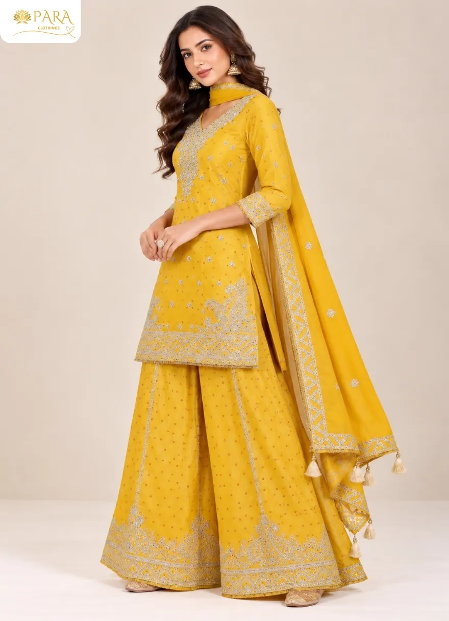 Sage-Green-Embroidered-Kurti-with-Lehenga-Set - Image 2